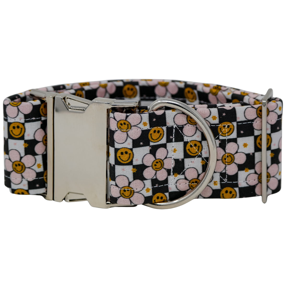 Retro Smiley Face Dog Collar